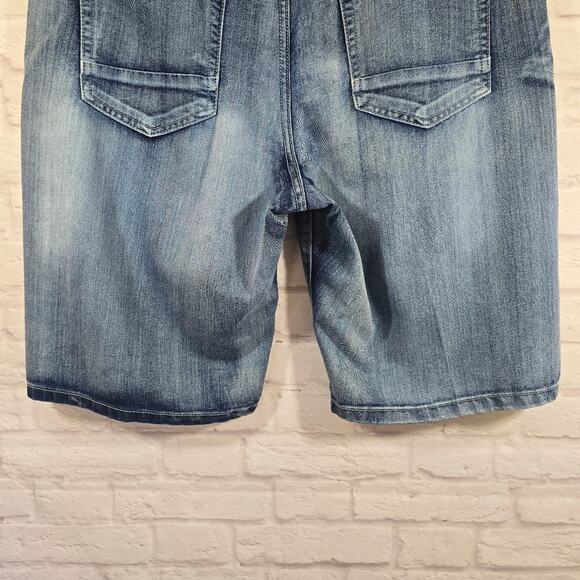 W Ecko Unltd. Y2K Vintage Baggy Blue Denim Shorts Mens Size 36 Rhino Hip Hop - Picture 9 of 11